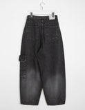 Tildon Cargo Balloon Washing Denim Pants