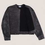 Lubo Velour Crop Cardigan