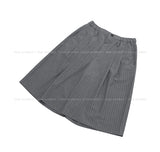 Poly Stripe Bermuda Slacks (+Belt Set)