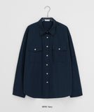 Kemma Color Cotton Pocket Long Sleeve Shirt