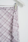 (W) Brin Checked Wrap Skirt