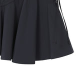 Shirring ruffle midi skirt