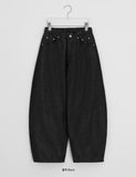 Pimmo Banding Raw Denim Balloon Wide Pants