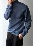 Tight Semi-Overfit Half Neck Turtleneck Tee