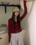 Bijou Vivid Button Wool Cardigan