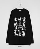 [unisex] Jellyto Rabbit Printing Over Long Sleeve Tee