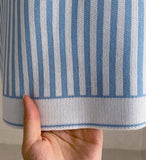 Epic Stripe Collar Sleeveless Knit One Piece