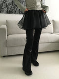 Weil Organza Layered Flared Mini Skirt