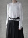 Belle Damage Crop Knit