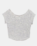 Dor lip neck short sleeve knit