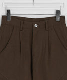 Ninteco Curved Cotton Cargo Wide Pants