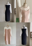 Severin Color Scheme Shirring One Piece