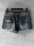 Flow Damage Denim Shorts