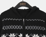 Kyo Snow Flower Nordic Hooded Knit Zip-Up