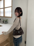 Haev String Ribbon Off-Shoulder Rib Knit