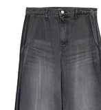 Tres line wide balloon denim
