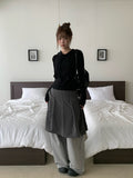 Ponce Dot Wrap Skirt Layered Pants Set