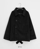 Rimlo Belt Double Button High Neck Coat