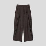Royden Drape Two-Tuck Wide Slacks