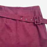 Wuin Suede Belt Skirt