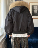 Trisher Raccoon Fur Cut-Out Padded Jumper