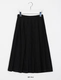 Indeed pleated banding long skirt