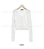 [U-BASIC] Summer snap button see-through cardigan