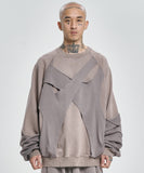 Paneled Washed Sweatshirt