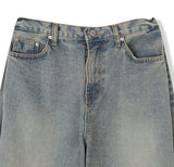Verti Side Pintuck Balloon Denim Pants