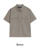 Kea Two-Pocket Crop Check Shirt
