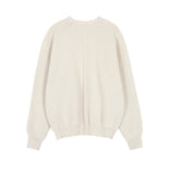 Hidden Button Round Cardigan