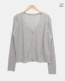 Maylin Lace V-neck See-through Cardigan