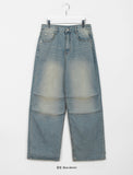 Deanb parachute wide denim pants