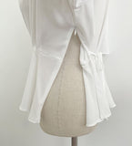 Jed-in Drape Chiffon Peplum Blouse