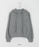 Conoy Crop Knit Hood Zip-Up