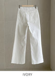Delia Cotton Wide Banding Denim Pants
