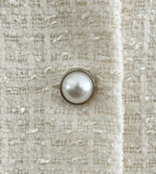Schuet Round No-Collar Pearl Tweed Jacket