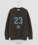 [BAONHAUS] Teplin Numbering Star Wool Over Round Knit