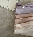 Eloni satin tie blouse