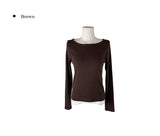 Amp Boatneck Peach Long Sleeve T-Shirt