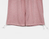 Doven Stripe Two-Way Sweat Wide Pile Pants