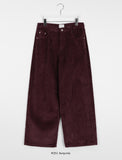 Nelkia color wide corduroy pants
