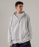 Heavy Loop Neck-up Hood Zip-up