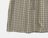 Kio check button strap short sleeve one-piece dress