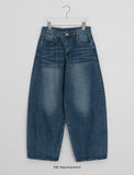 Begilli Washing Brushed Denim Wide Pants
