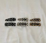 Cohen Check Snap Hairpin Set