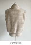 Teco High Neck Eco Fur Mink Vest