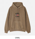 California american flag embroidery pigment hoodie
