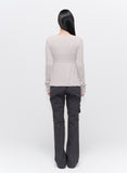 Ribbed layered cardigan knit