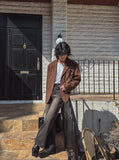 Belly loose fit suede jacket